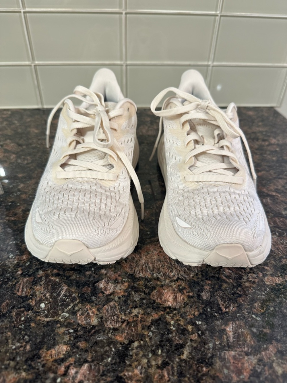 Hoka Women's Cream/White Running Sneakers Women’s 5 - Picture 2 of 10